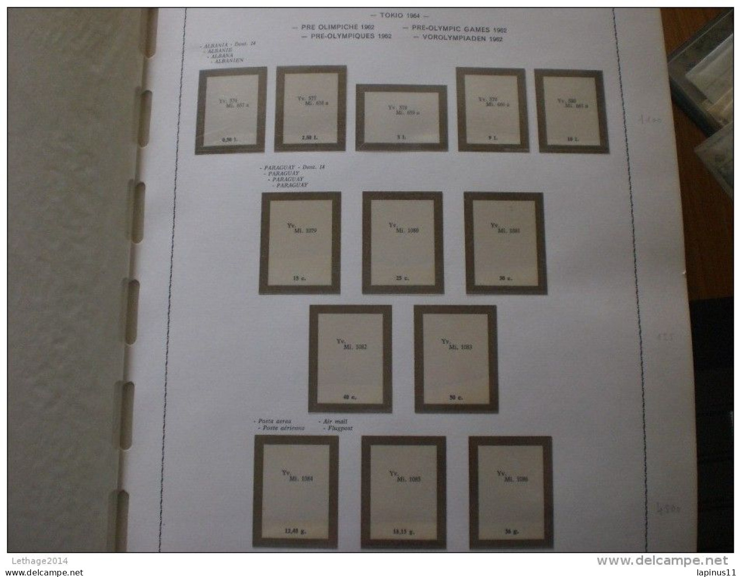 ALBUM A TASCHINE OLYMPICS TOKYO 1964 NICE CONSERVATION 157 PAGE NUMBER STAMPS RIFERITE YVERT T.