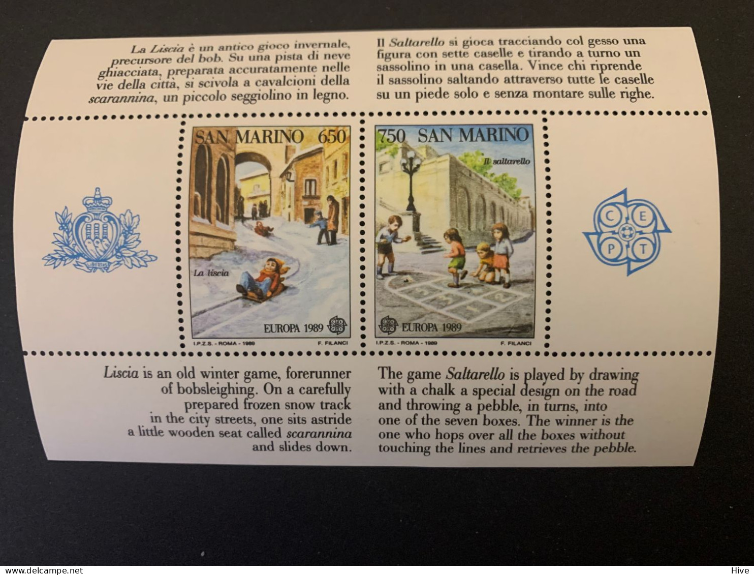 San Marino 1989 Europa, Children Games MNH - Ungebraucht