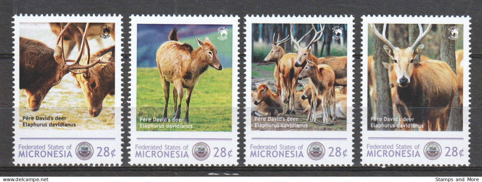 Micronesia - MNH Set PERE DAVID'S DEER - Gibier