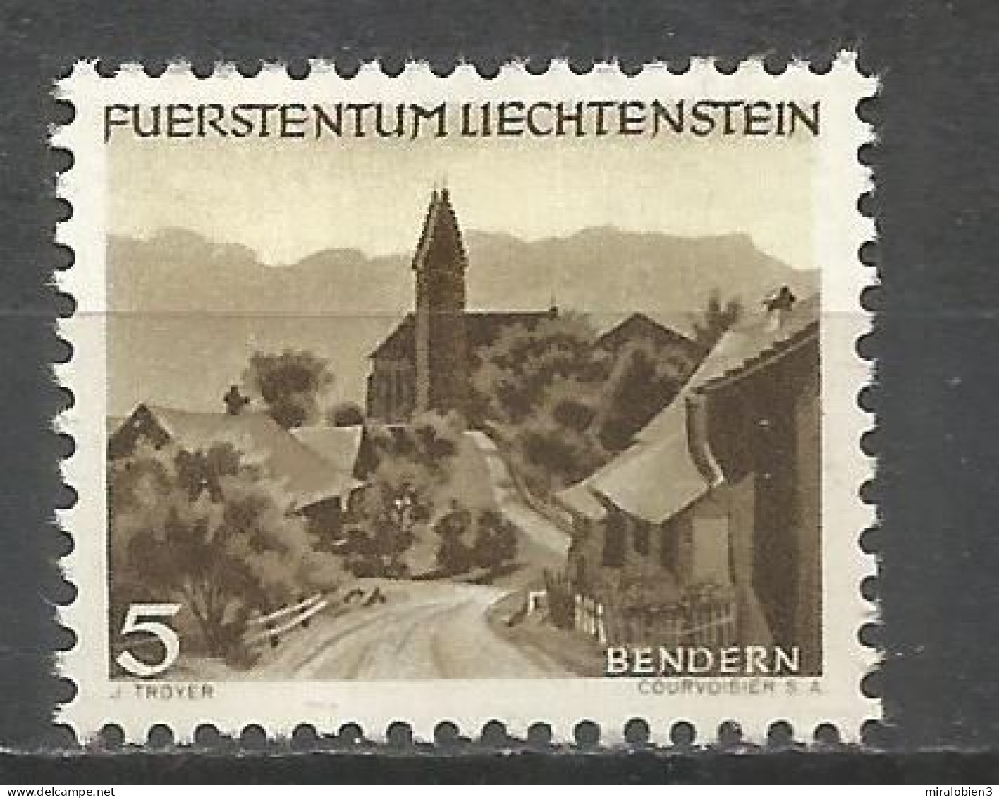 LIECHTENSTEIN YVERT NUM. 246 ** SERIE COMPLETA SIN FIJASELLOS - Ongebruikt