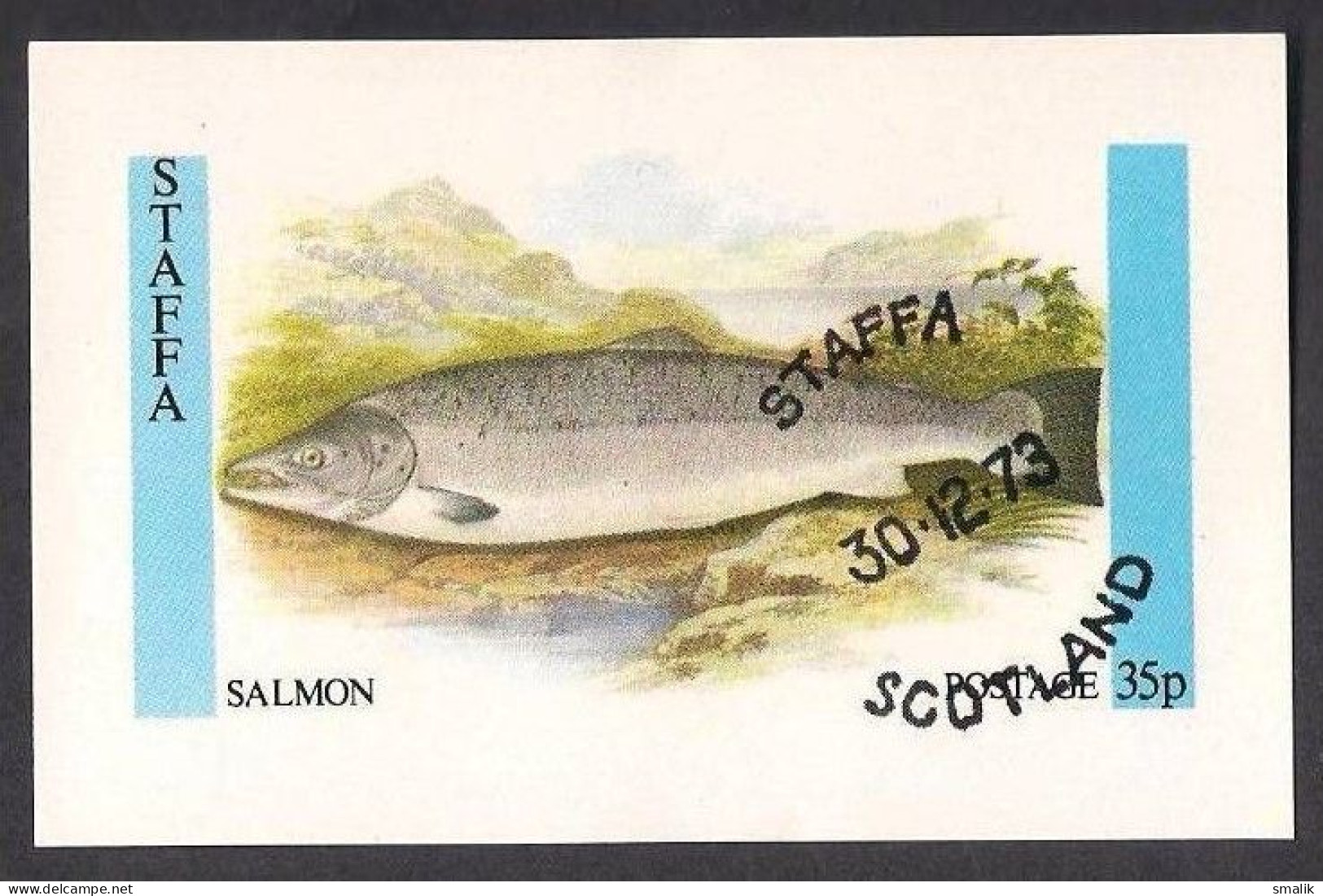 BRITISH LOCALS - STAFFA (Scottland 1973 - SALMON FISH FISHES, CTO Fine Used - Local Issues