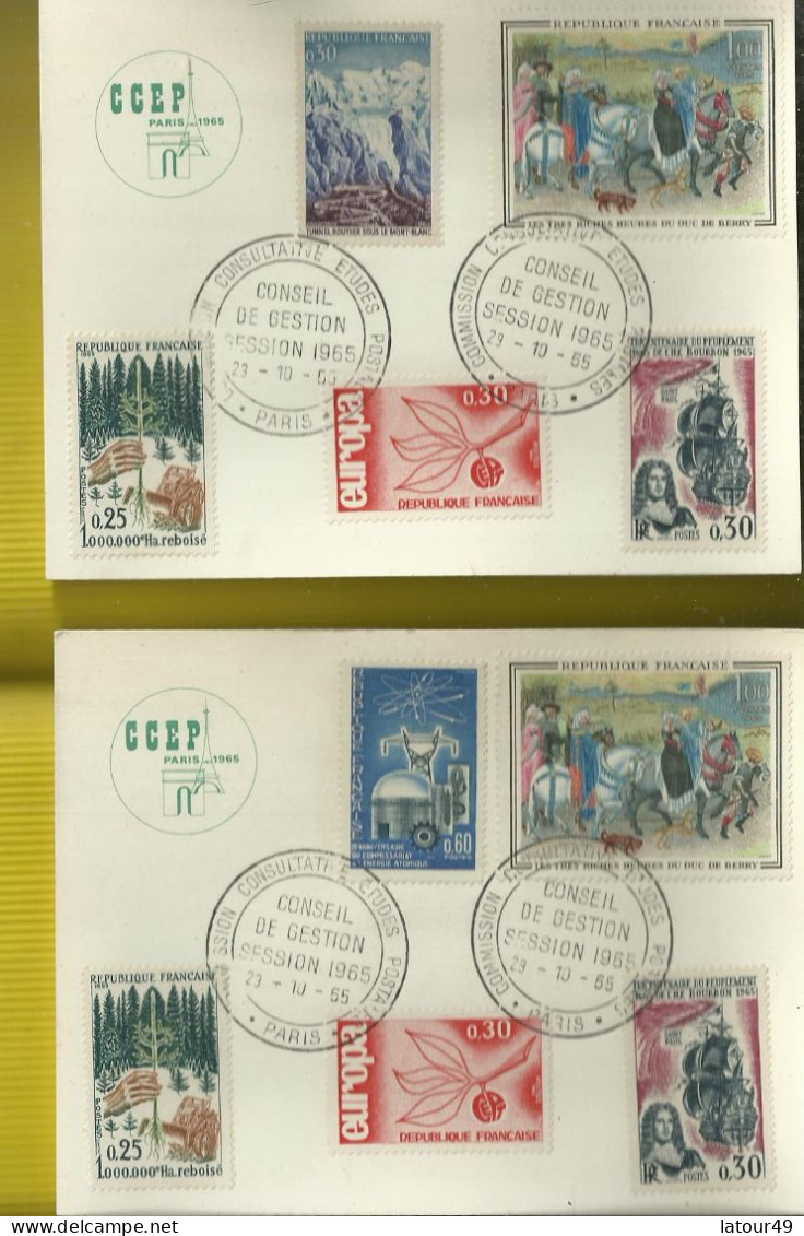 2 Cartes  Conseil De Gestion Session  1965  Paris  C C E P - 1960-1969