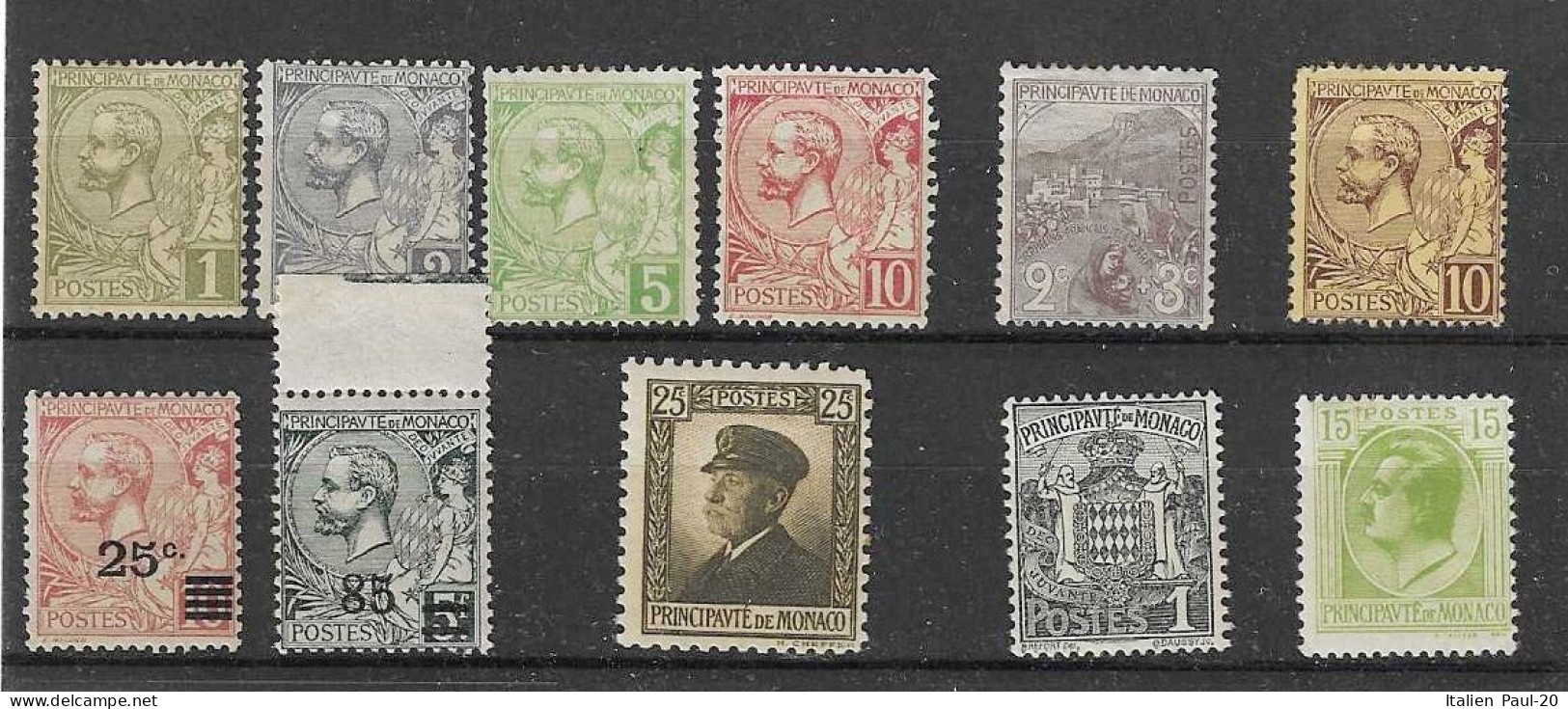 Monaco - Selt./überwiegend Postfr. FM-Werte Aus 1891/1924 - Aus Michel 11 Und 78! - Unused Stamps