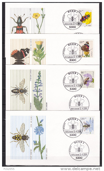 BRD FDC 1984 Nr.1202 - 1205 Jugend, Bestäuberinsekten ( D 931 )  Günstige Versandkosten - 1981-1990