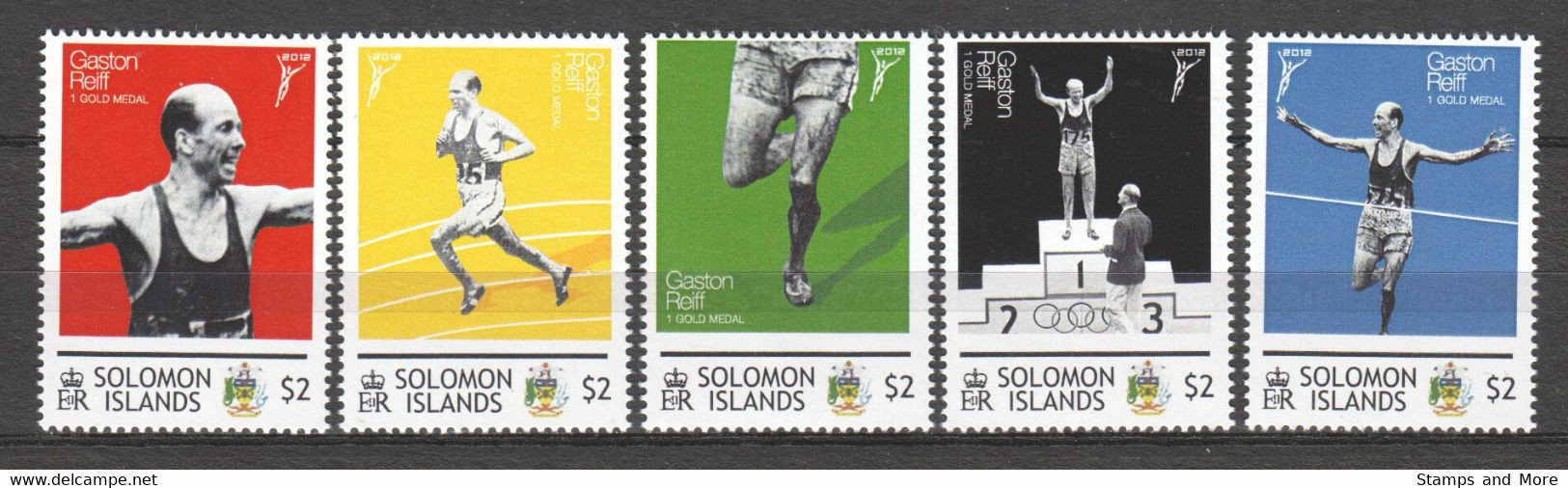 Solomon Islands 2012 MNH Set 3 SUMMER OLYMPICS LONDON 2012 - GASTON REIFF - Zomer 2012: Londen