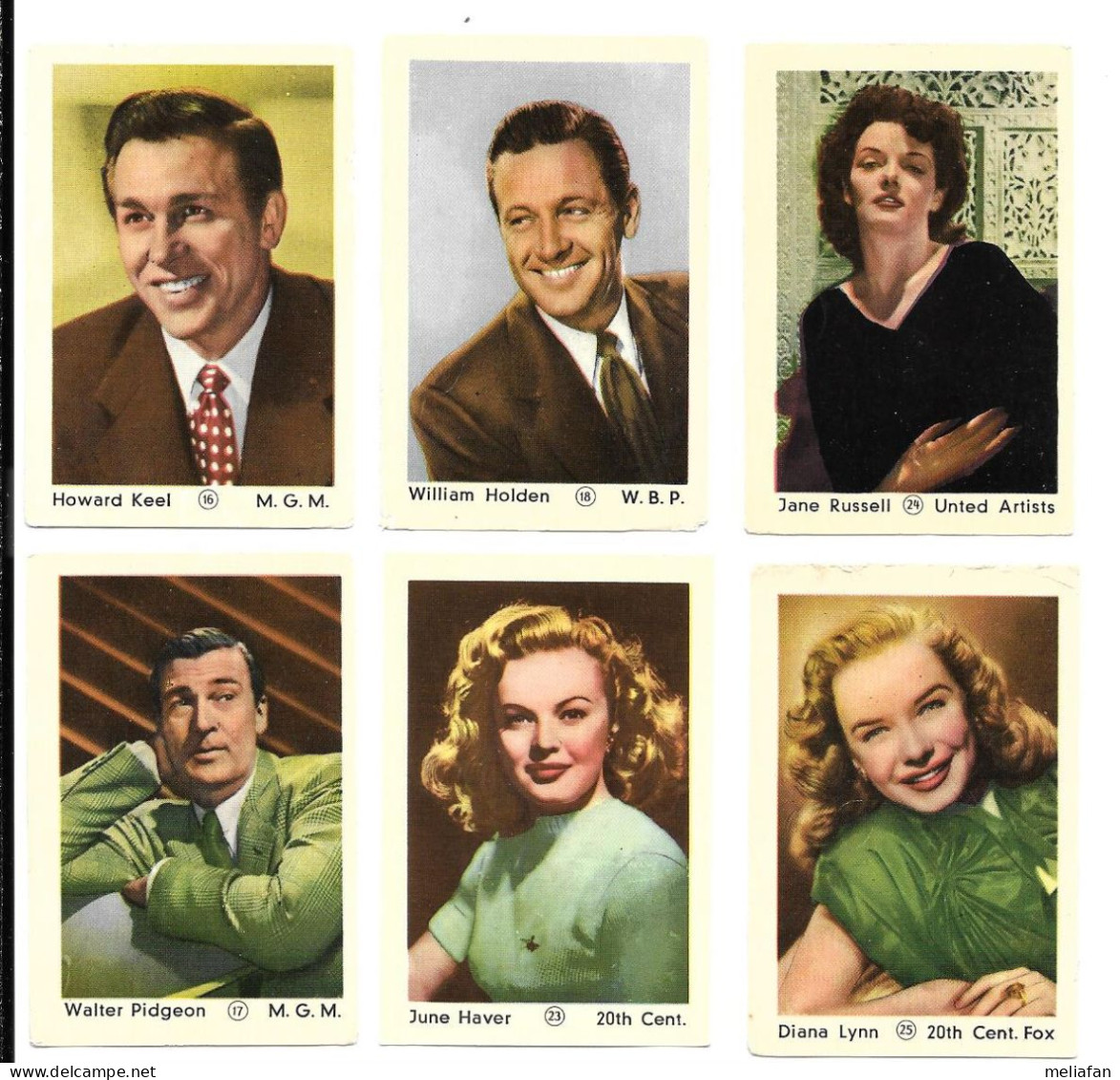 AJ85 - IMAGES DOS VIERGE - WALTER PIDGEON DIANA LYNN JUNE HAVER JANE RUSSELL HOWARD KEEL WILLIAM HOLDEN - Foto's