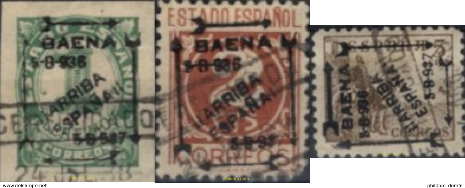 729745 USED ESPAÑA. Emisiones Locales Republicanas 1937 BAENA - SELLOS NACIONALES - Republican Issues