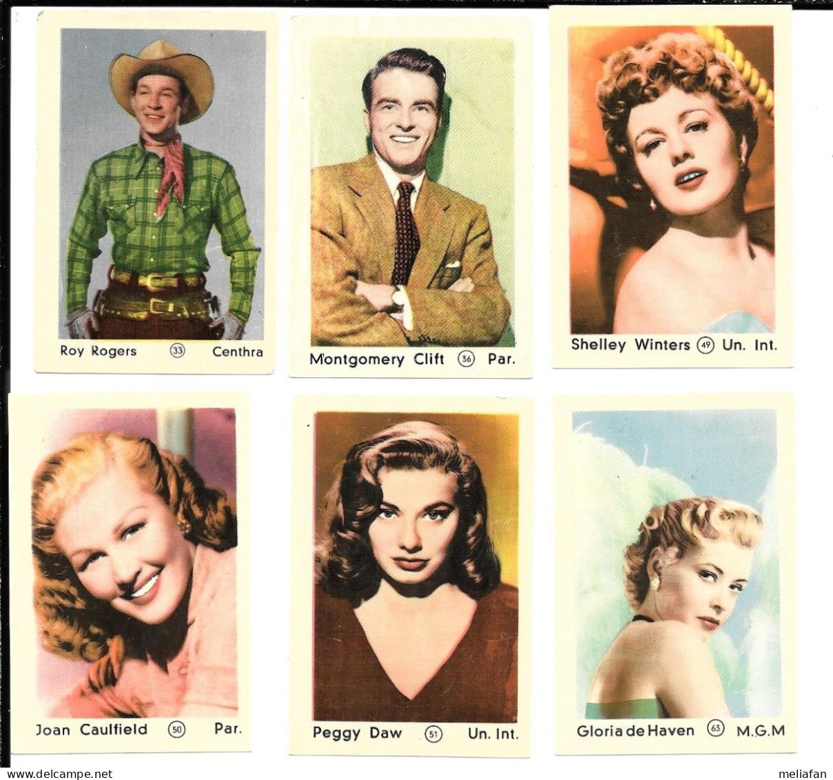 AJ86 - IMAGES DOS VIERGE - MONTGOMERY CLIFT PEGGY DAW GLORIA DE HAVEN SHELLEY WINTERS ROY ROGERS JOAN CAUFIELD - Photos