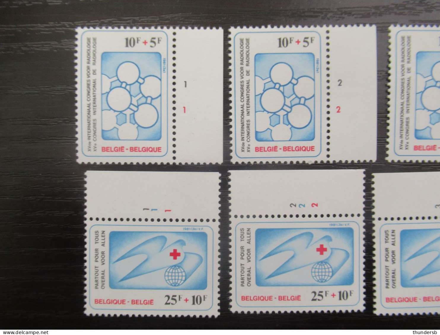 2004/05 'Rode Kruis' - Postfris ** - Volledige Set Plaatnummers - 1981-1990