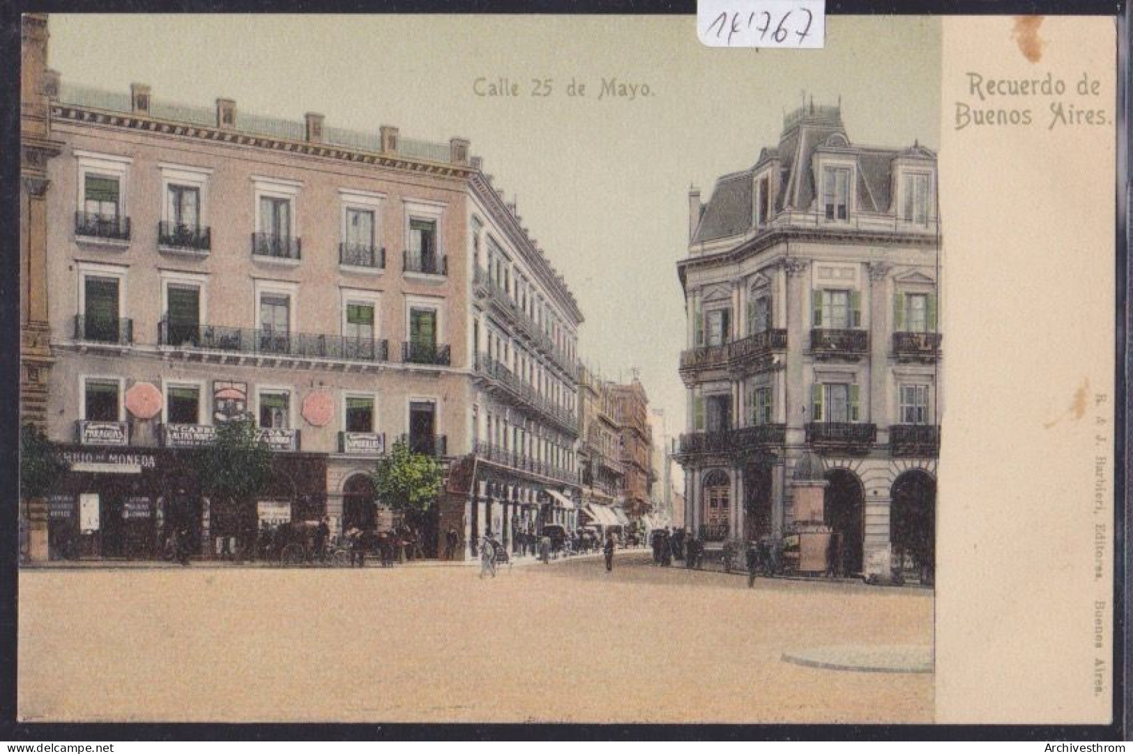 Recuerdo De Buenos Aires - Calle 25 De Mayo - Coloreado (14'767) - Argentina