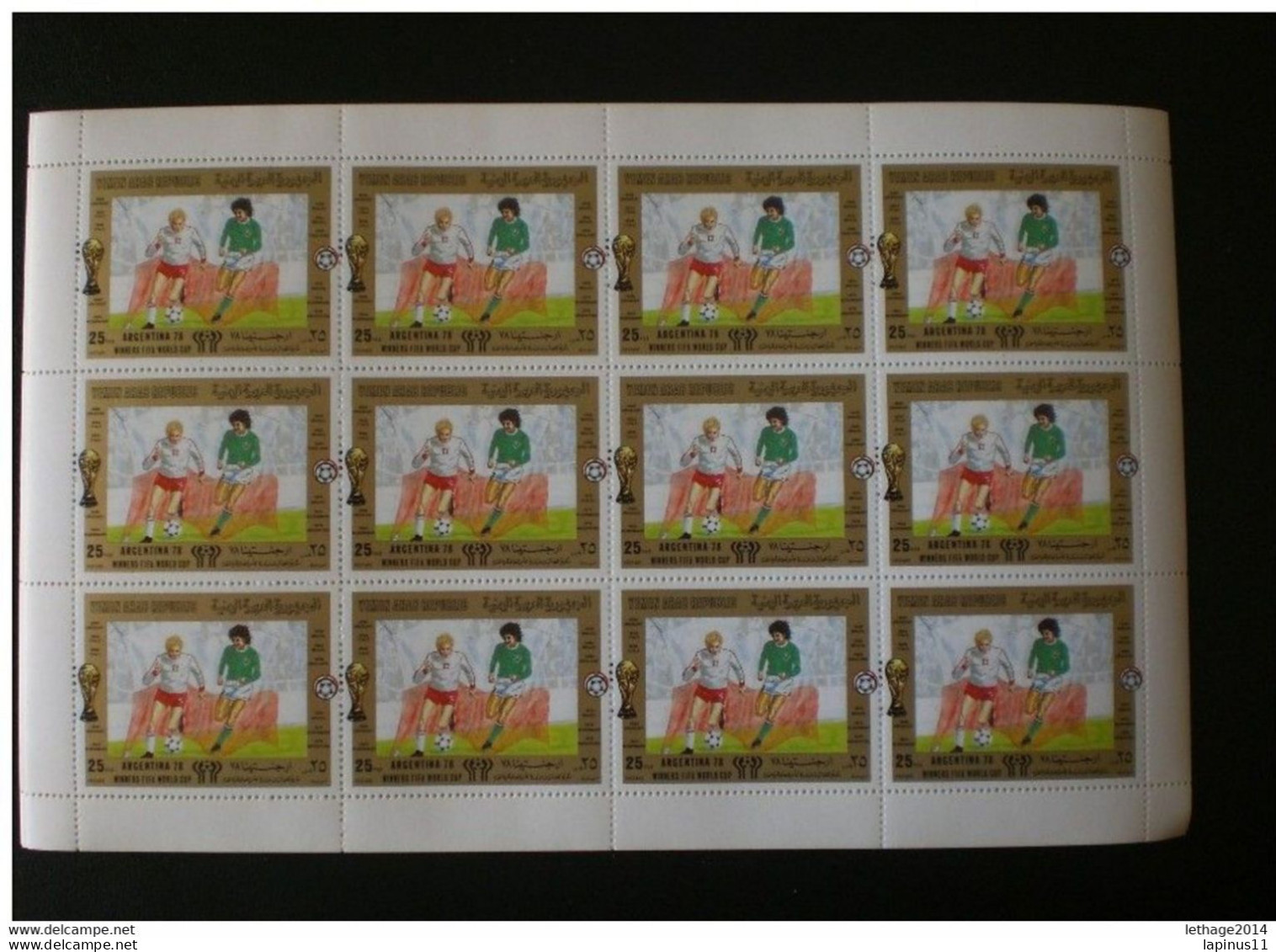 Yemen Rep."Argentina 78" Football World 12 Complete Mint Sets Never Hinged, Complet, - Indonesië