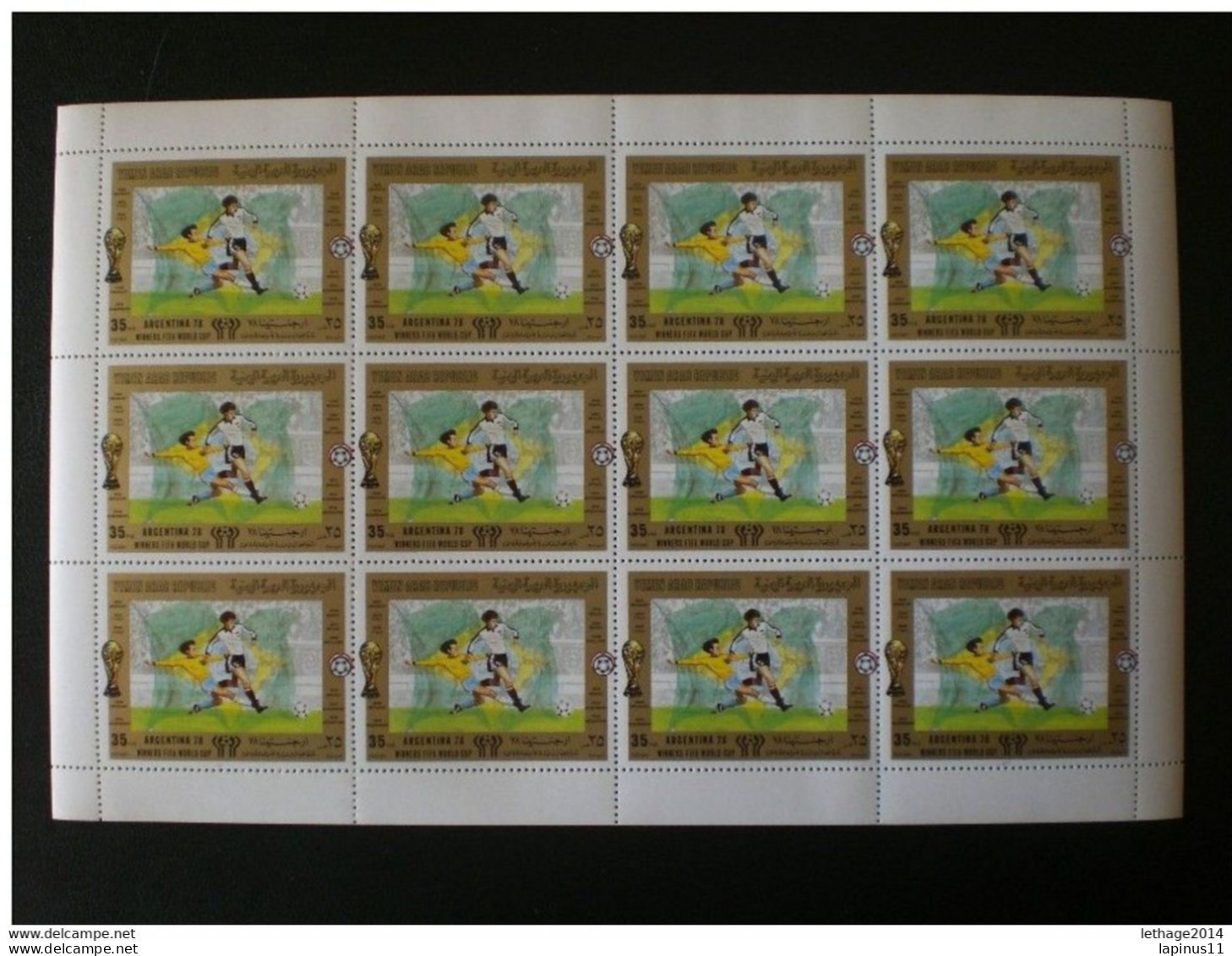 Yemen Rep."Argentina 78" Football World 12 Complete Mint Sets Never Hinged, Complet, - Indonésie