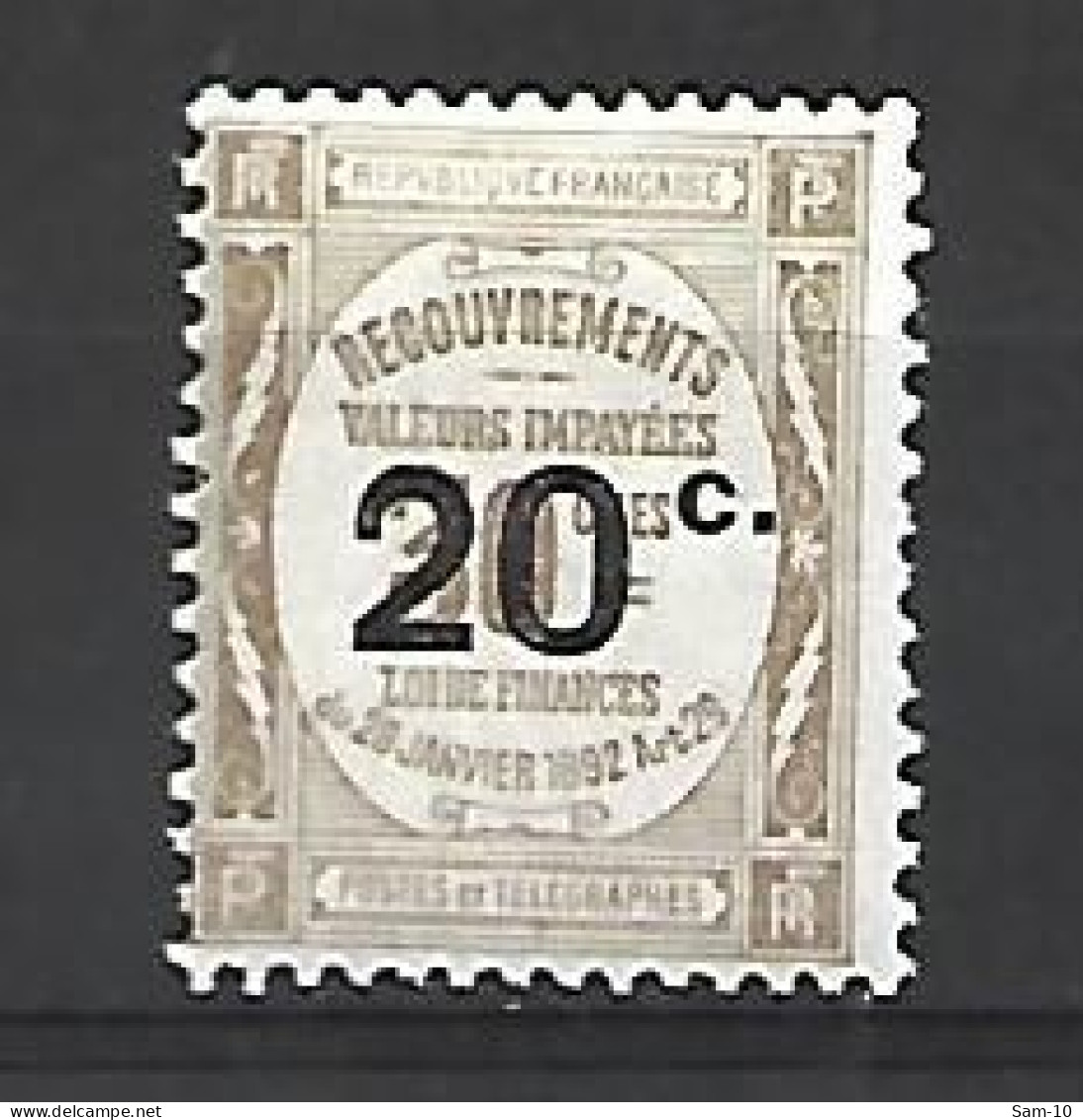 Timbre De France Taxe Neuf * N 49 - 1859-1959 Mint/hinged