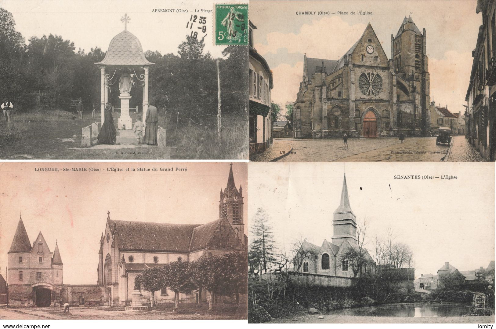 Destockage Lot De 14 Cartes Postales CPA De L' Oise Apremont Chambly Longueil Ste Marie Senantes Compiegne Breteuil - 5 - 99 Cartes