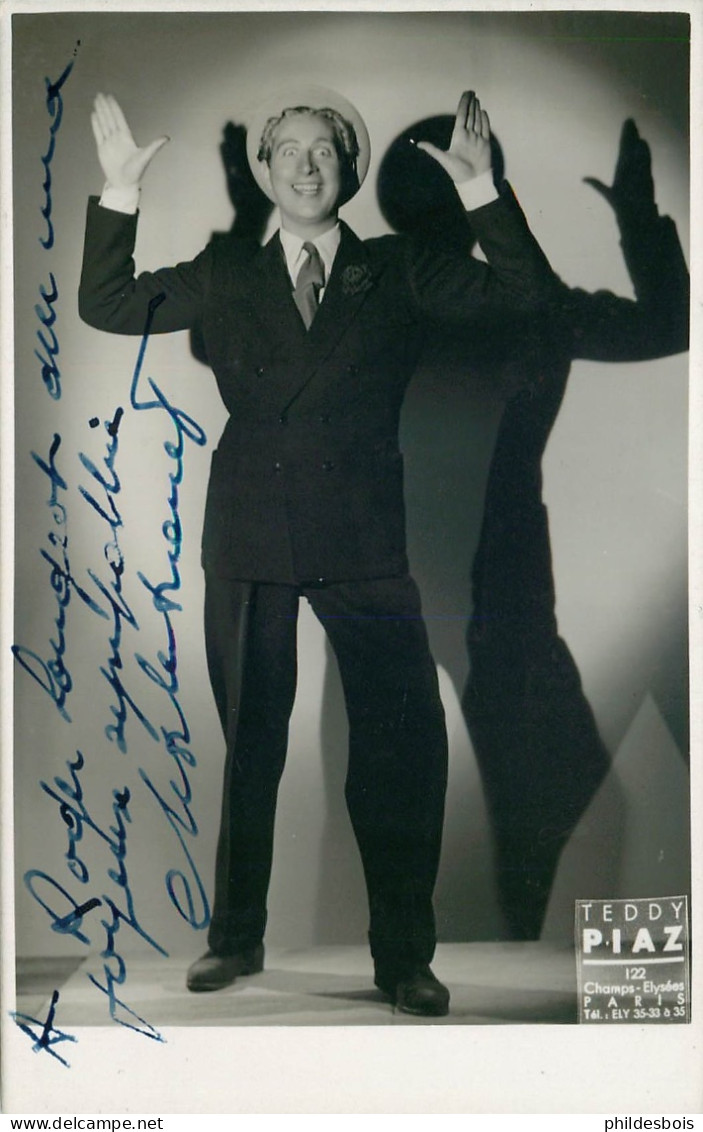 ARTISTE Charles TRENET  Dédicace , Autographe Original - Artisti