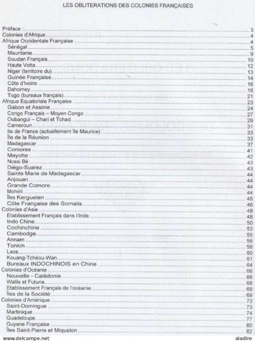 1927 - LANGLOIS Et BOURSELET - Les Oblitérations Des Bureaux De Poste Des COLONIES FRANCAISES - Kolonien Und Auslandsämter