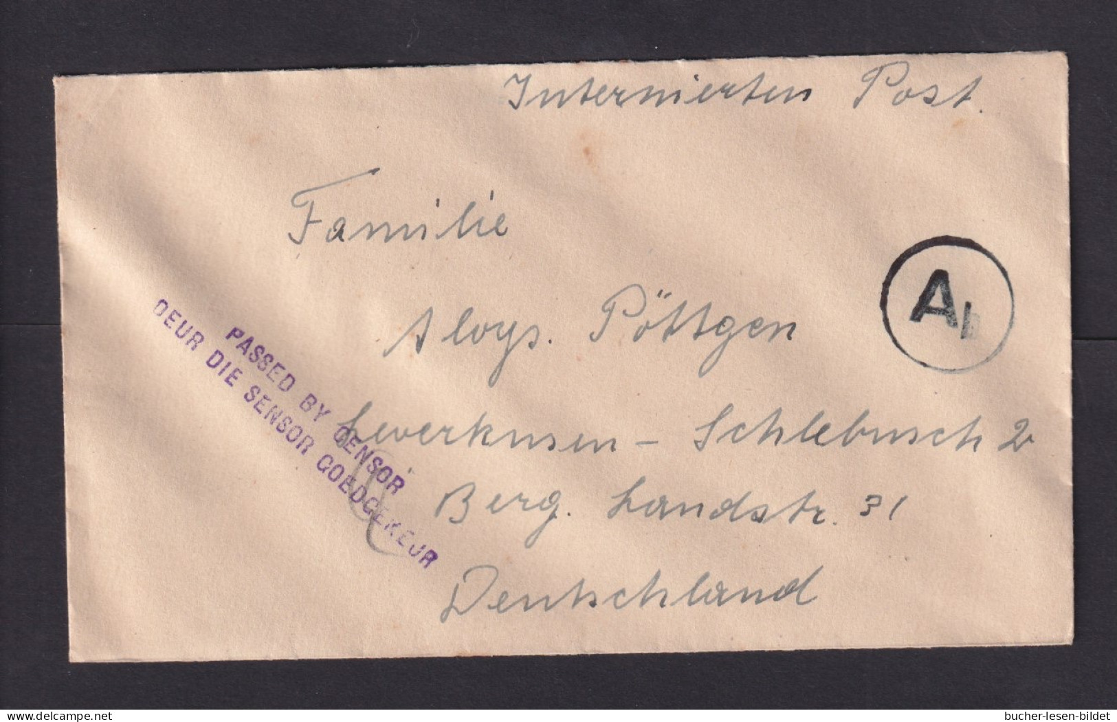 1944 - Interniertenbrief Aus Baviraanspoort Mit Zensuren Nach Leverkusen - Covers & Documents