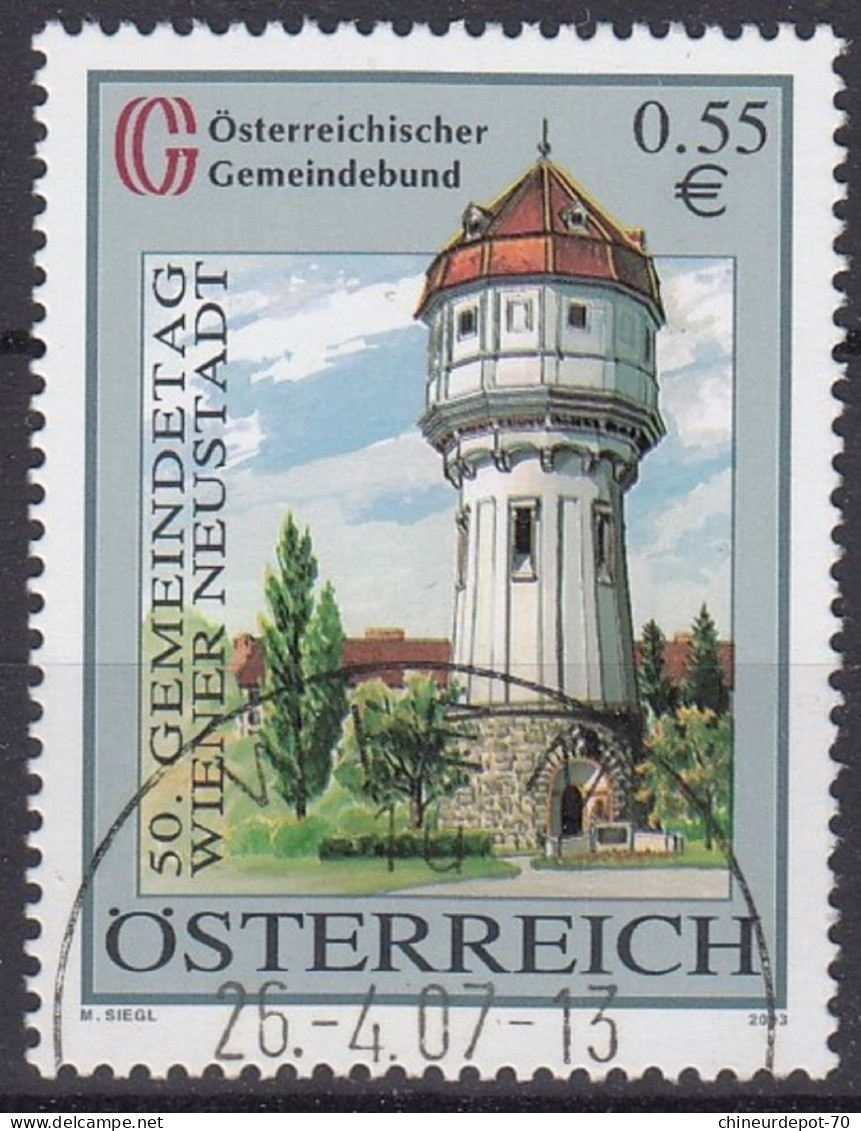 Gemeindebund 50. GEMEINDETAG WIENER NEUSTADT 0,55 € ÖSTERREICH Cachet Wien - Gebruikt