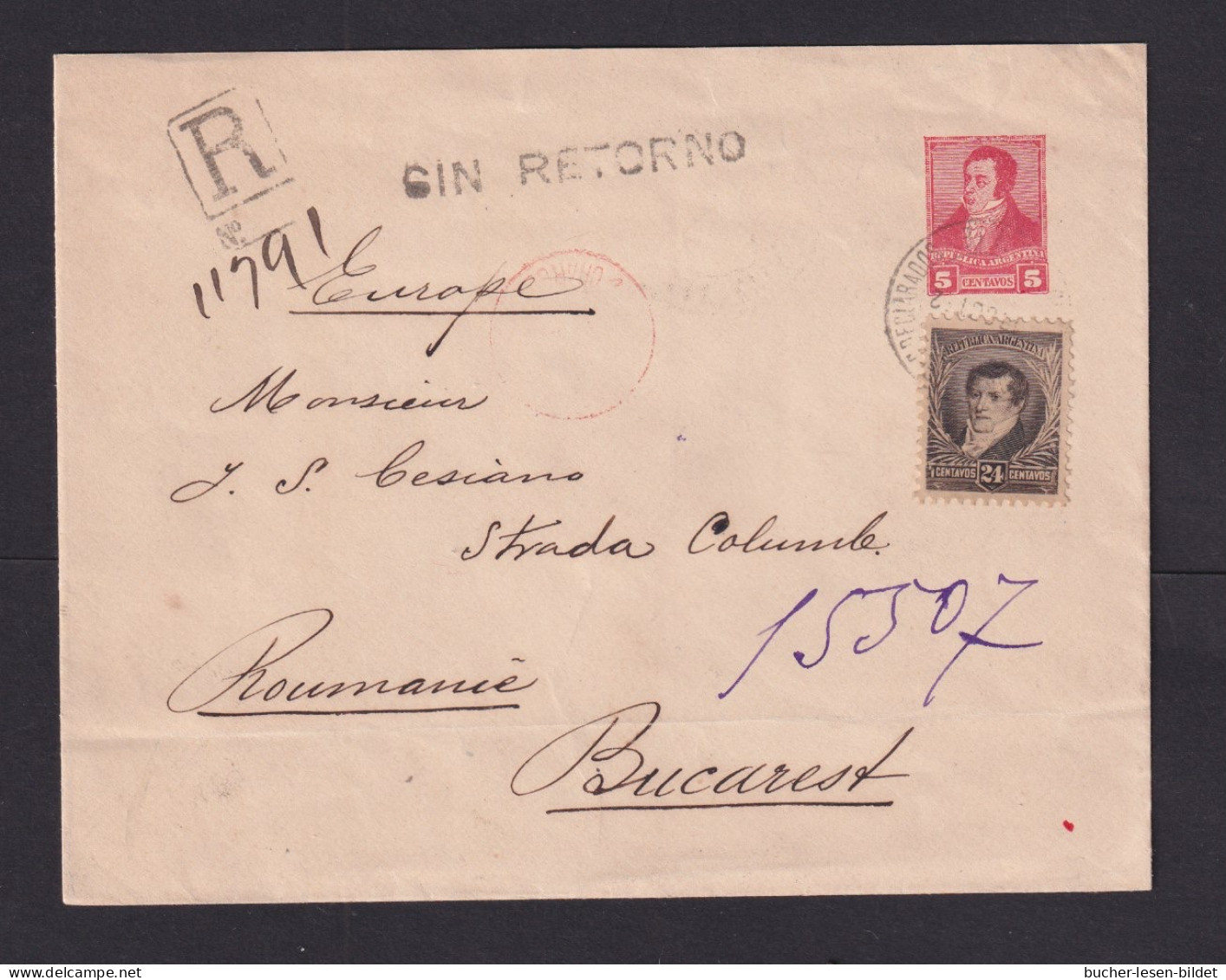 1892 - 5 C. Ganzsache Mit Zufrankatur Als Einschreiben Nach Bucarest - Ungewöhnliche Destination - Storia Postale