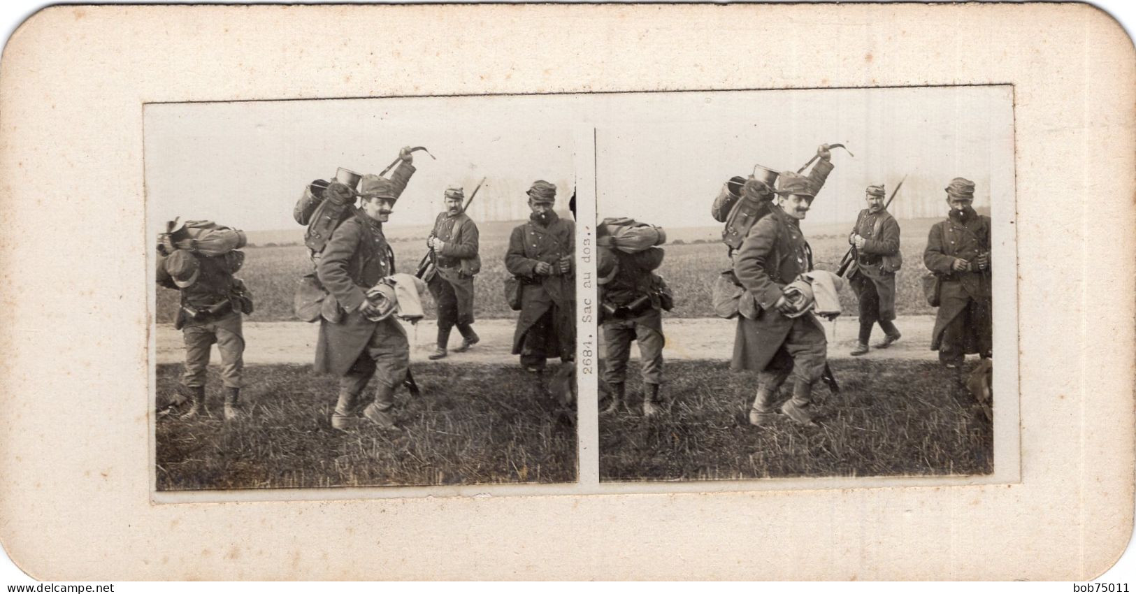 Photo Stereoscopique  , Sac Au Dos - 1914-18