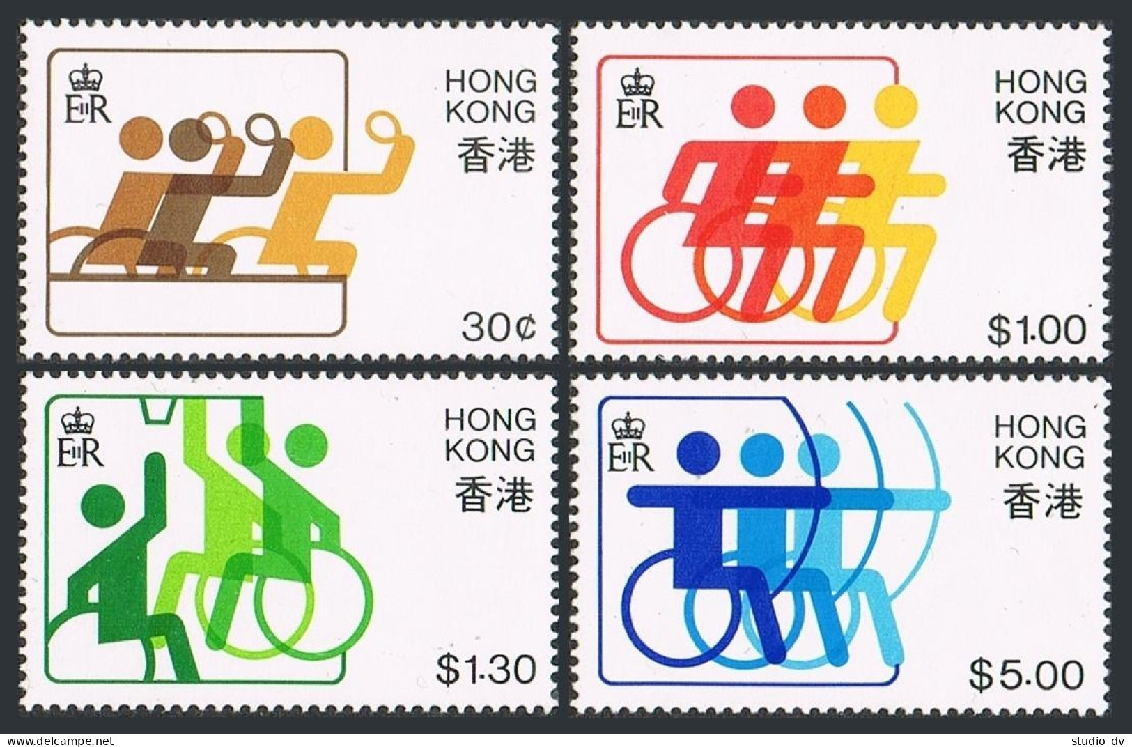 Hong Kong 404-407, MNH. Mi 404-407. Far East, South Pacific Games For Disabled. - Nuevos