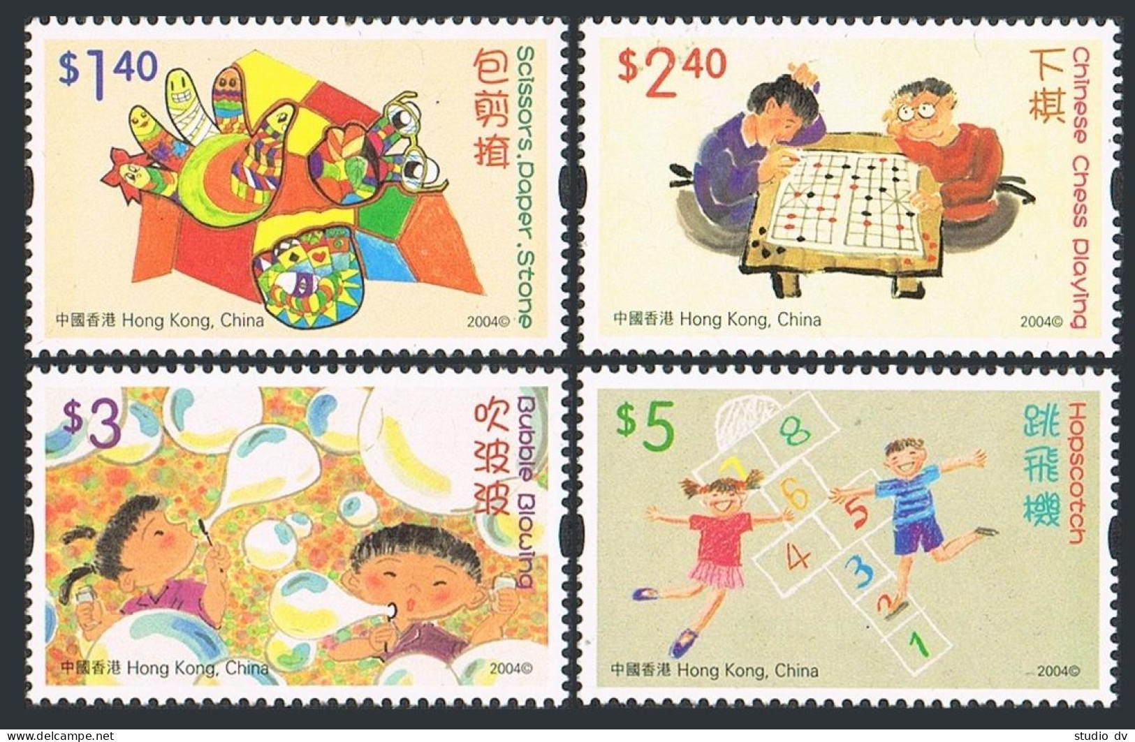 Hong Kong 1088-1091, MNH. Children's Games & Activities, 2004. - Nuovi