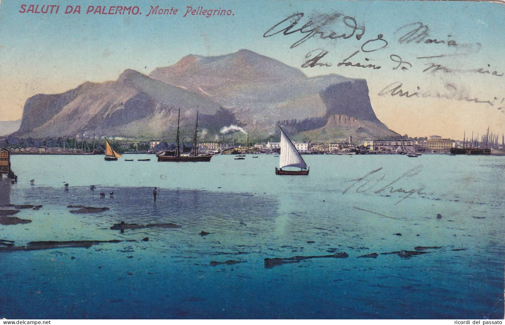 Cartolina Palermo - Saluti Da Palermo - Monte Pellegrino - Palermo