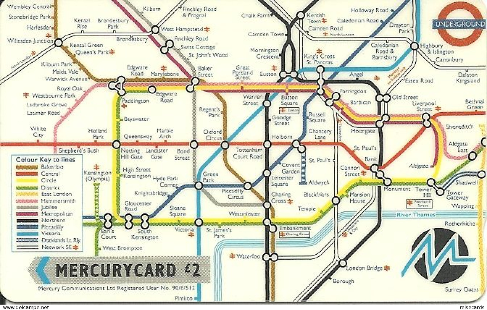 Great Britain: Mercury - London, Map Of Underground - Otros & Sin Clasificación