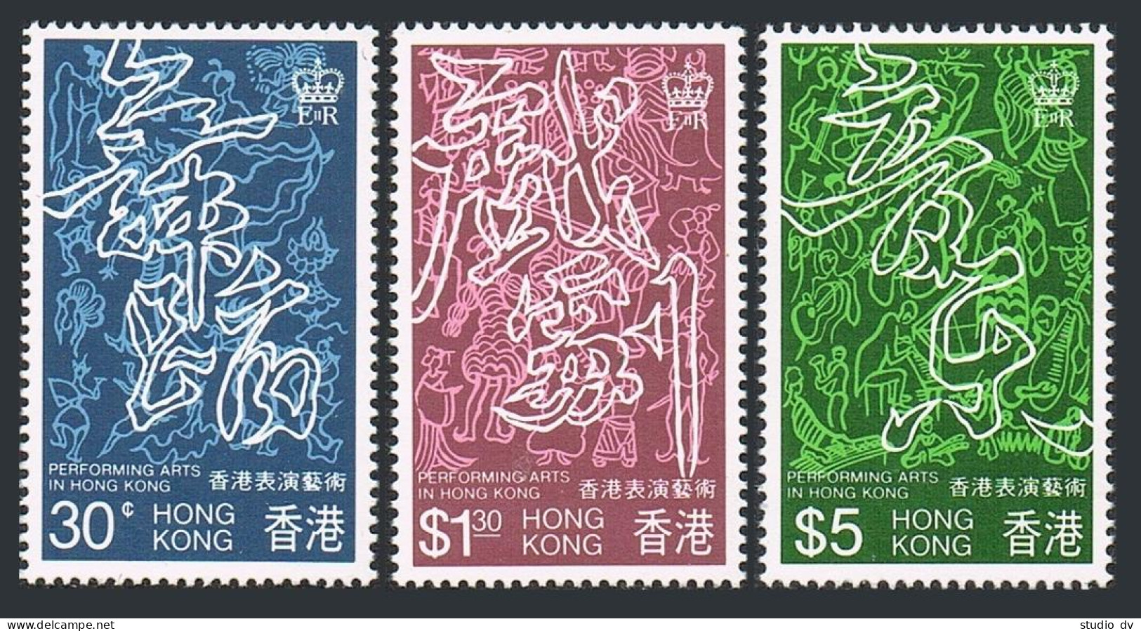 Hong Kong 408-410, MNH. Mi 408-410. Performing Art 1983. Dancing, Theater, Music - Ungebraucht