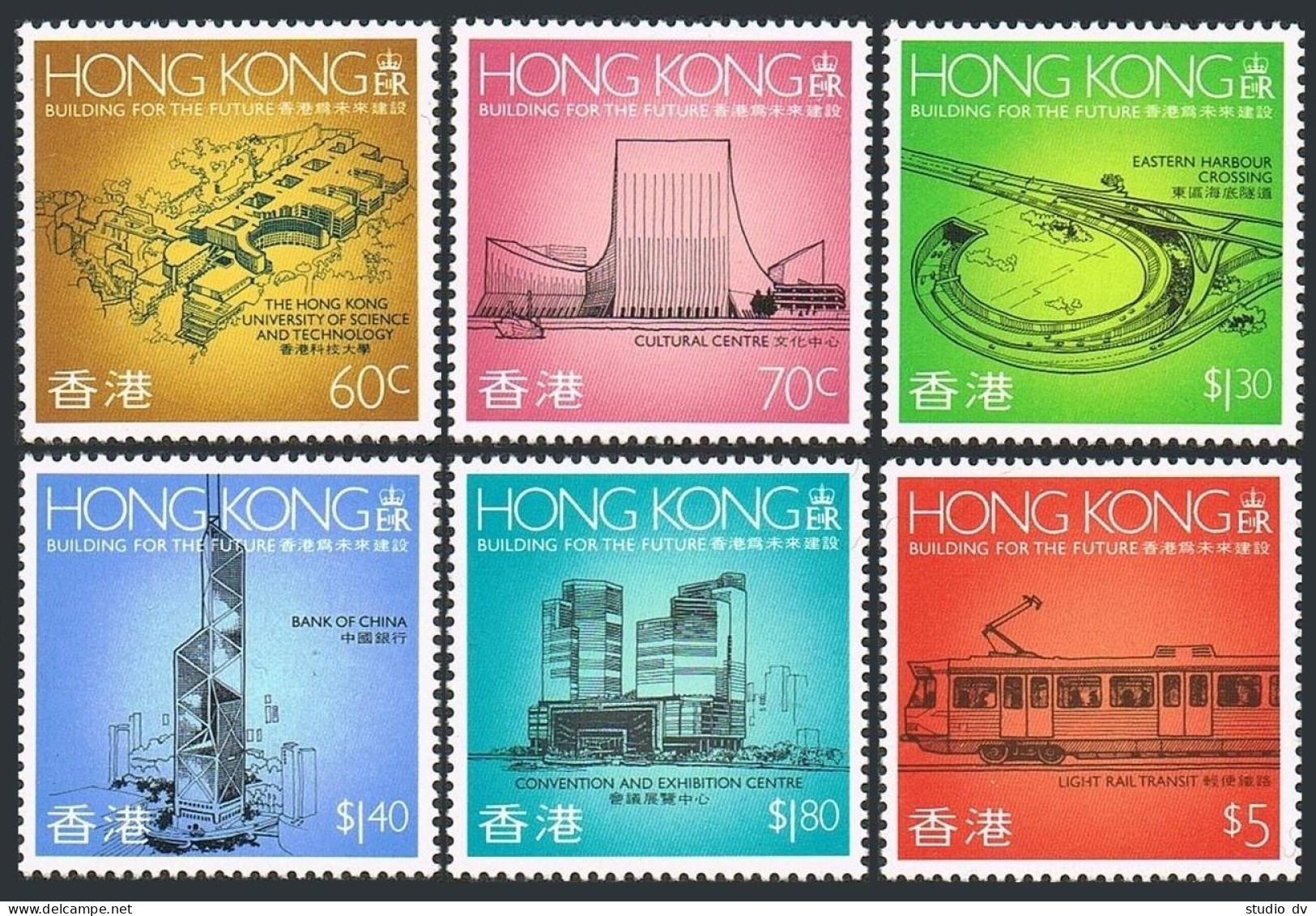 Hong Kong 550-555, MNH. Michel 571-576. Construction Projects, 1989. - Ongebruikt