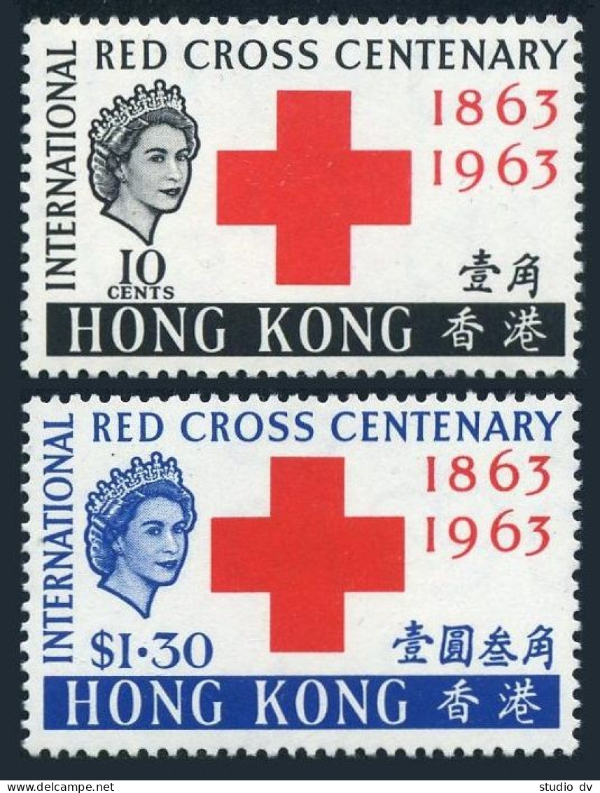 Hong Kong 219-220, MNH. Michel 212-213. Red Cross Centenary, 1963. - Neufs