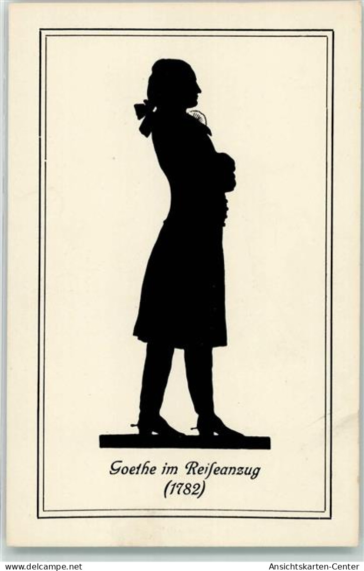 39274604 - Im Reiseanzug 1782 Scherenschnitt Serie 104 Nr 1339 Historische Goethe-Silhouette - Escritores