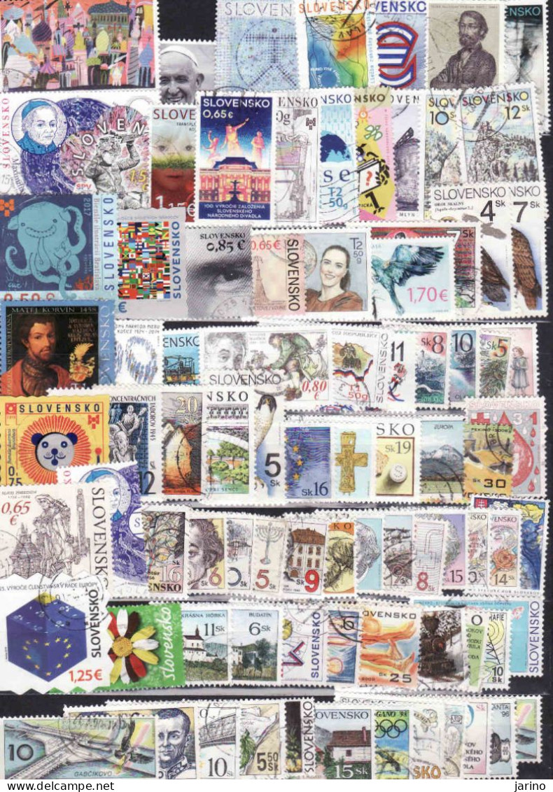 Slovakia - 300 Different Used Postage Stamps 1940-1945 + 1993-2023 - Kilowaar (max. 999 Zegels)