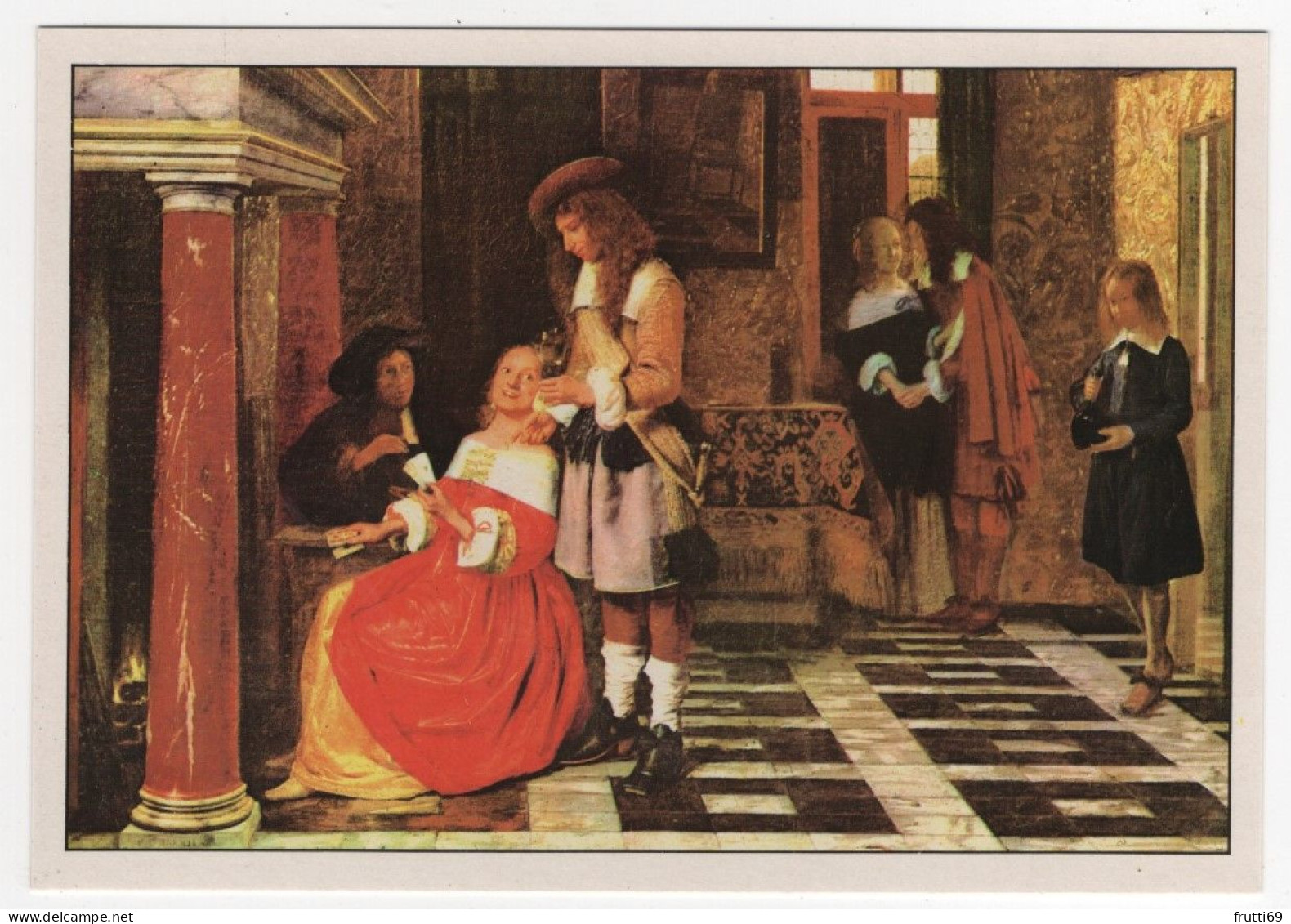 AK 214326 PAINTING / ART - Pieter Van Hooch - Kartenspieler - Pintura & Cuadros