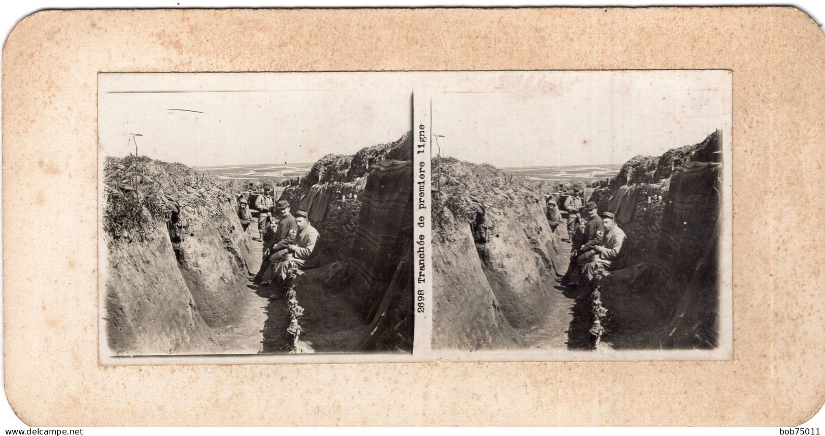 Photo Stereoscopique  , Tranchée De Première Ligne - 1914-18