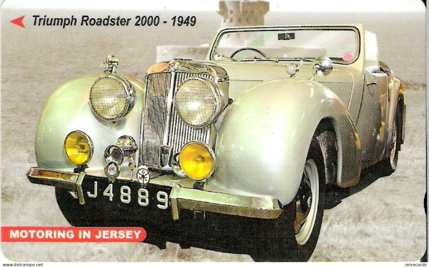 Great Britain: Jersey Telecoms - Motoring In Jersey, Triumpf Roaster - Jersey Et Guernesey