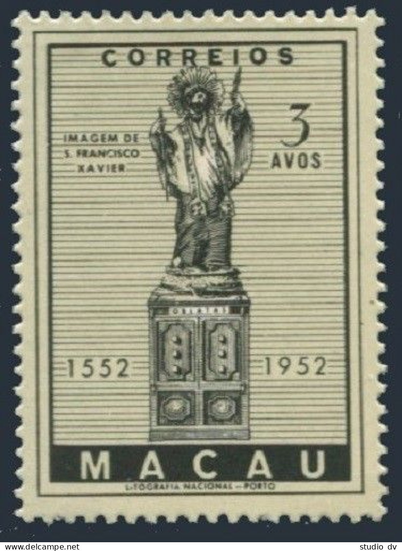 Macao 365, Hinged. Michel 388. St Francis Xavier, 400th Death Ann. 1953. Statue. - Ungebraucht