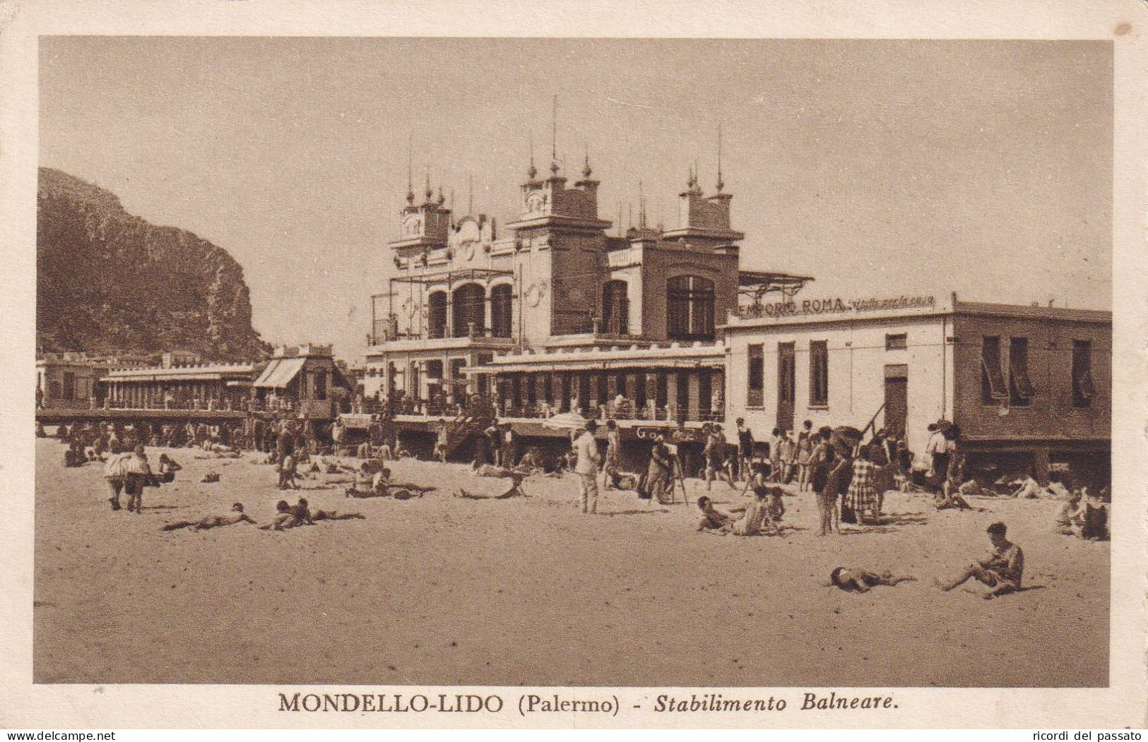 Cartolina Mondello Lido ( Palermo ) Stabilimento Balneare - Palermo