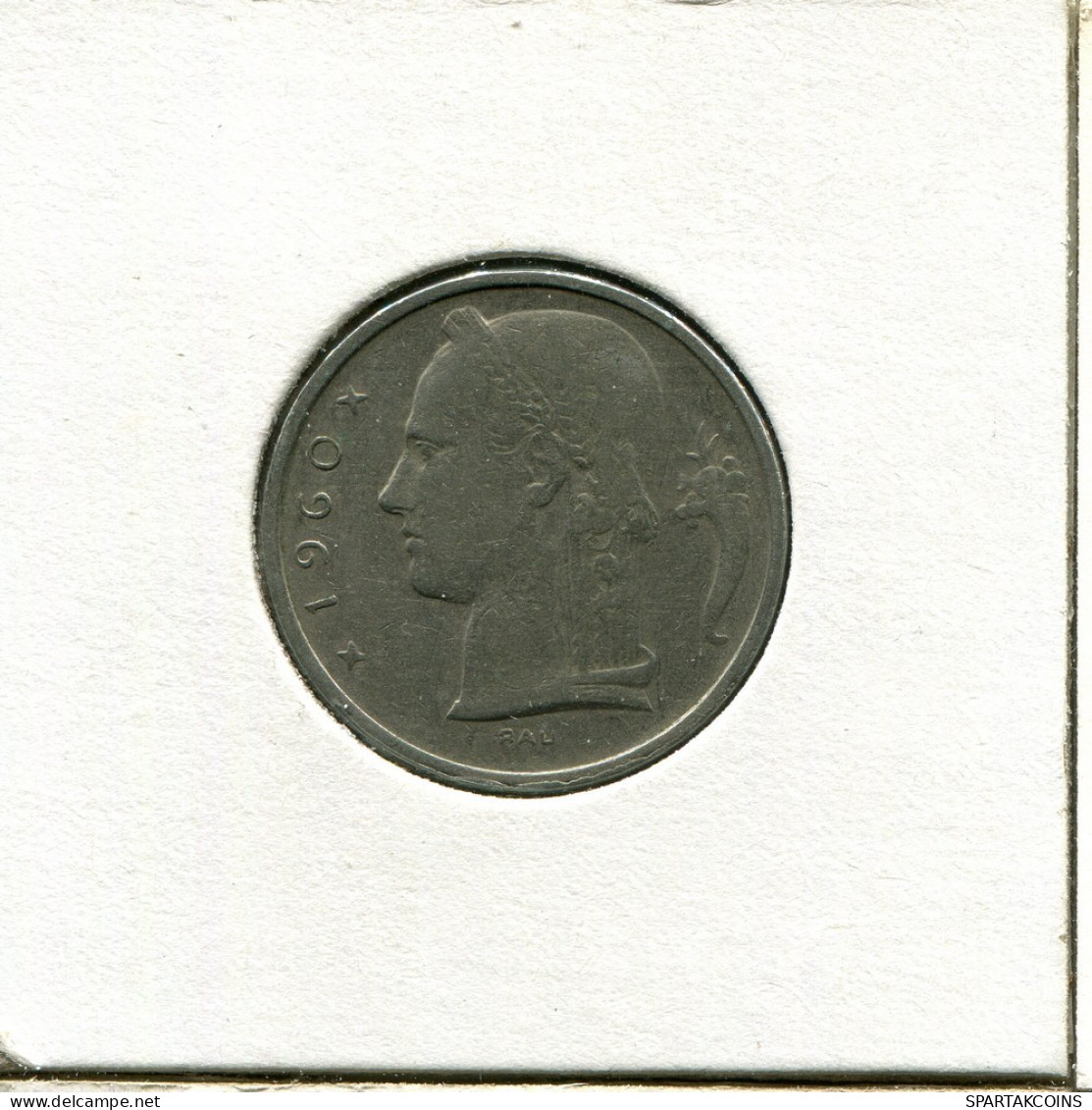 5 FRANCS 1960 DUTCH Text BELGIUM Coin #AU057.U.A - 5 Frank