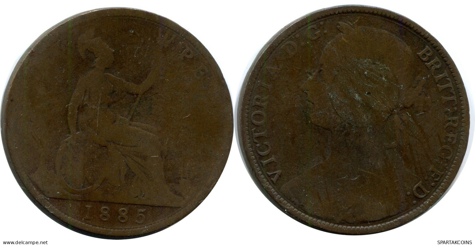 PENNY 1885 UK GREAT BRITAIN Coin #AZ739.U.A - D. 1 Penny