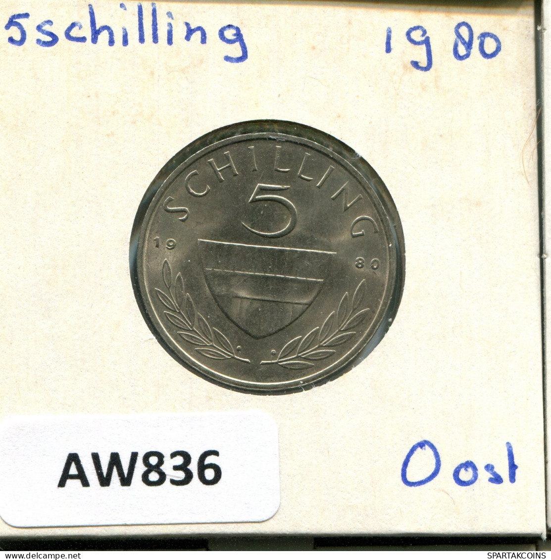 5 SCHILLING 1980 AUSTRIA Coin #AW836.U.A - Austria