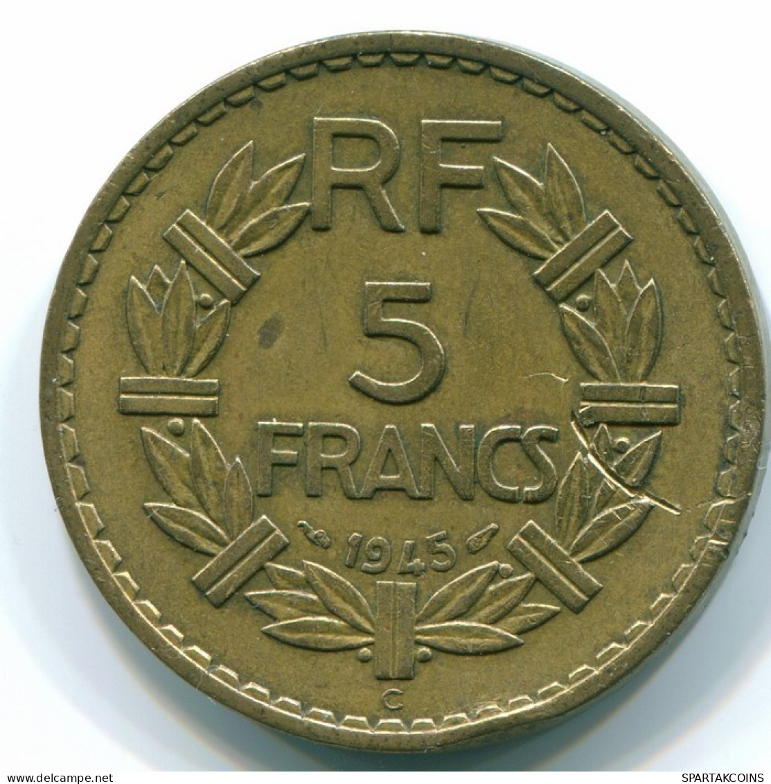 5 FRANCS 1945 FRANKREICH COLONIAL FOR USE IN AFRICA Lavrillier VF+ #FR1019.29.D.A - 5 Francs