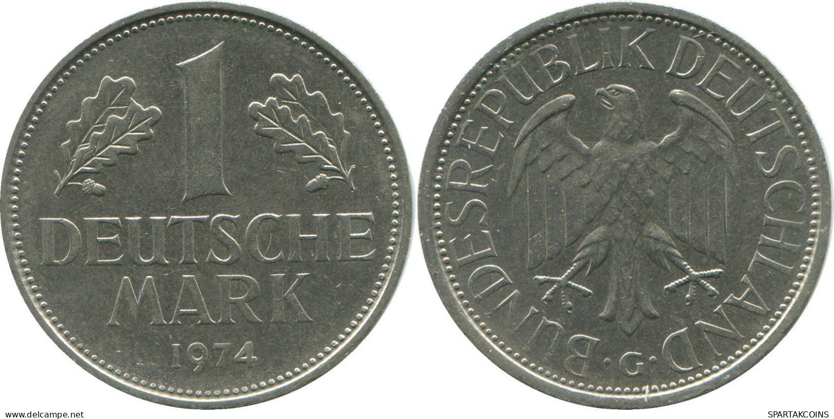 1 MARK 1974 G BRD ALEMANIA Moneda GERMANY #DE10417.5.E.A - 1 Marco