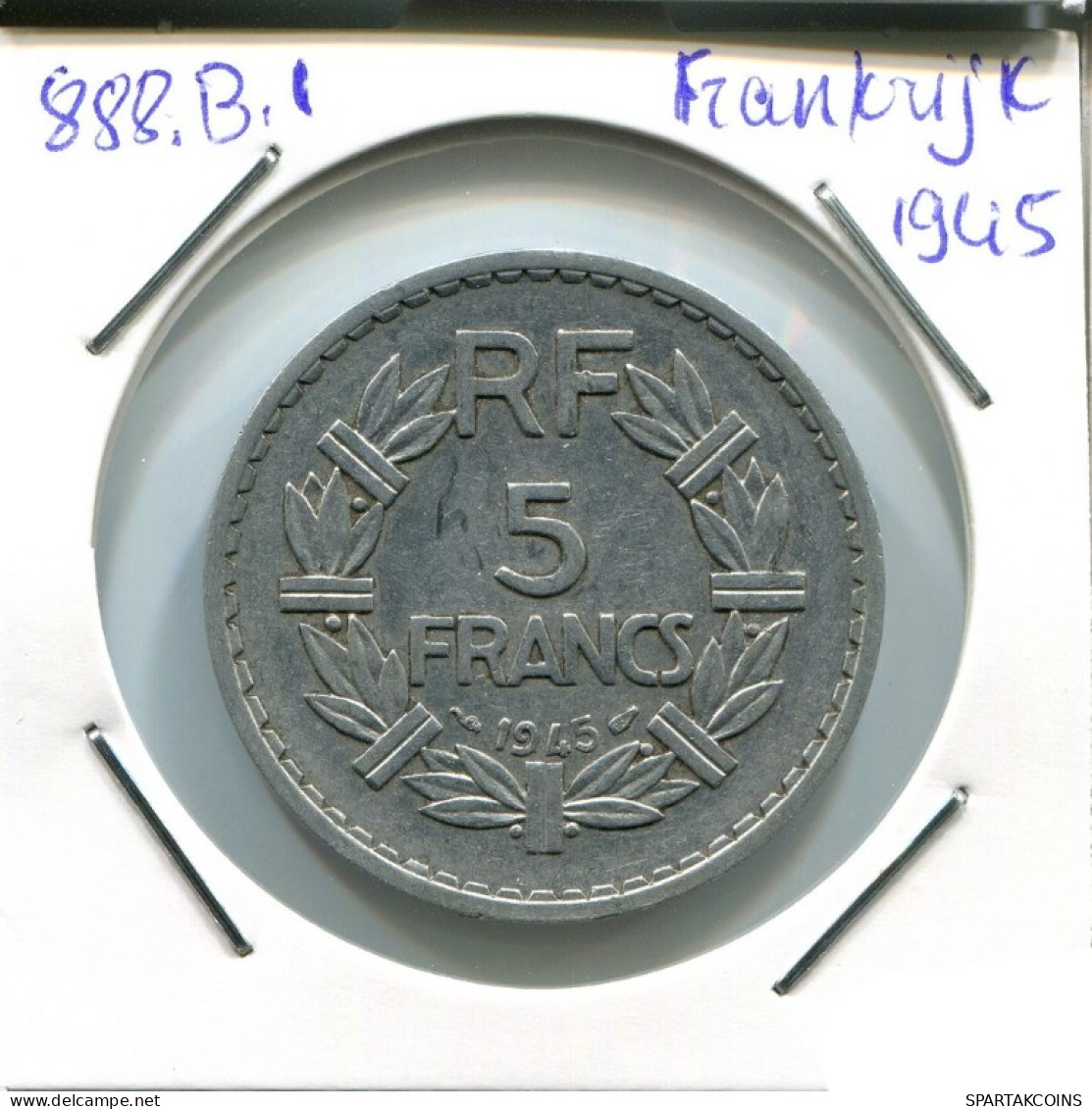 5 FRANCS 1945 FRANCE French Coin #AN382.U.A - 5 Francs