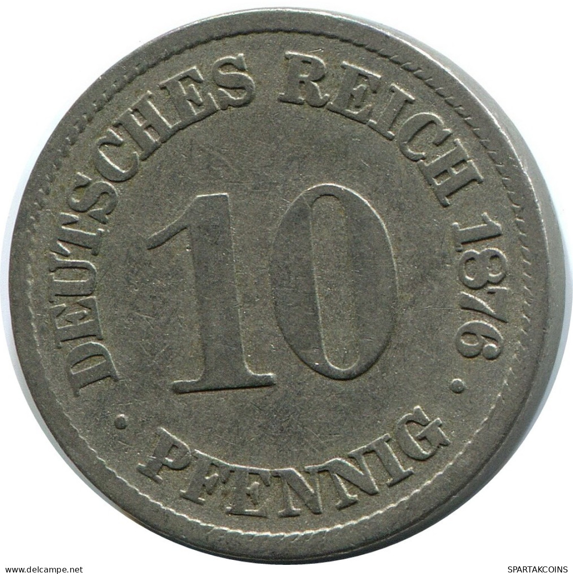 10 PFENNIG 1876 A ALLEMAGNE Pièce GERMANY #DB263.F.A - 10 Pfennig
