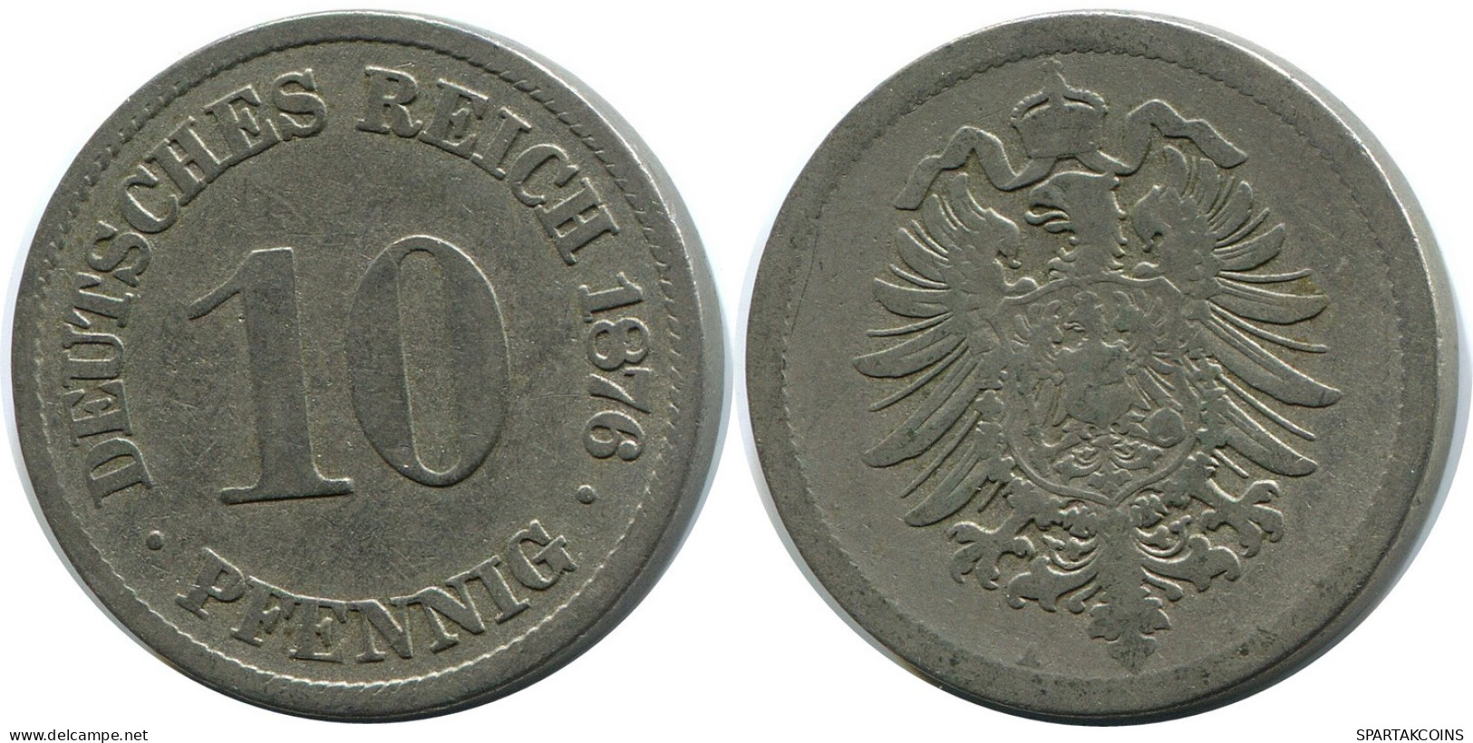 10 PFENNIG 1876 A ALLEMAGNE Pièce GERMANY #DB263.F.A - 10 Pfennig