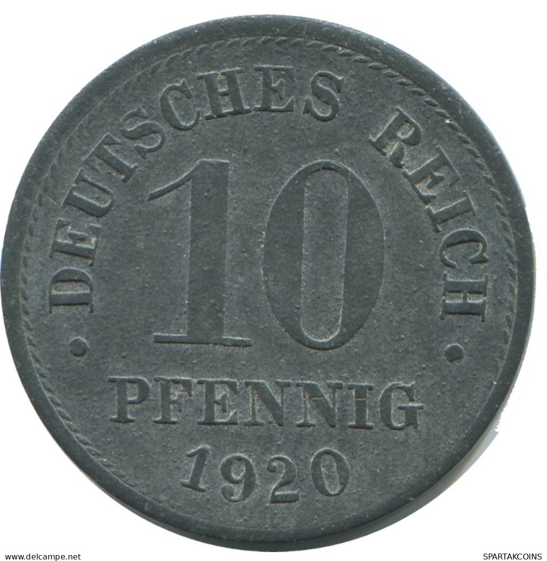 10 PFENNIG 1920 ALLEMAGNE Pièce GERMANY #AD522.9.F.A - 10 Renten- & 10 Reichspfennig