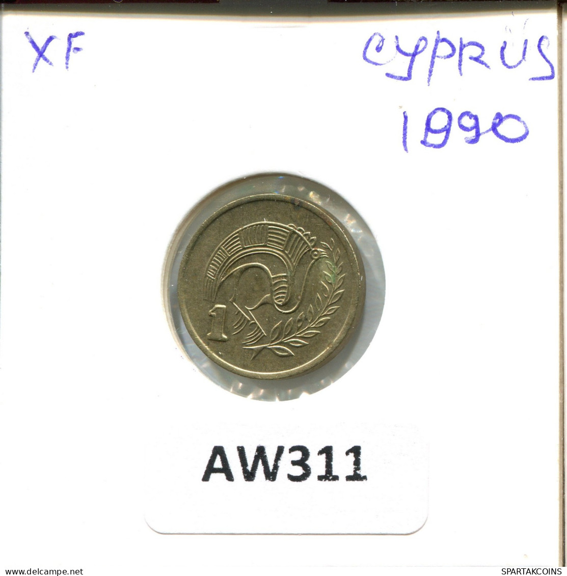 1 CENT 1990 CYPRUS Coin #AW311.U.A - Chypre