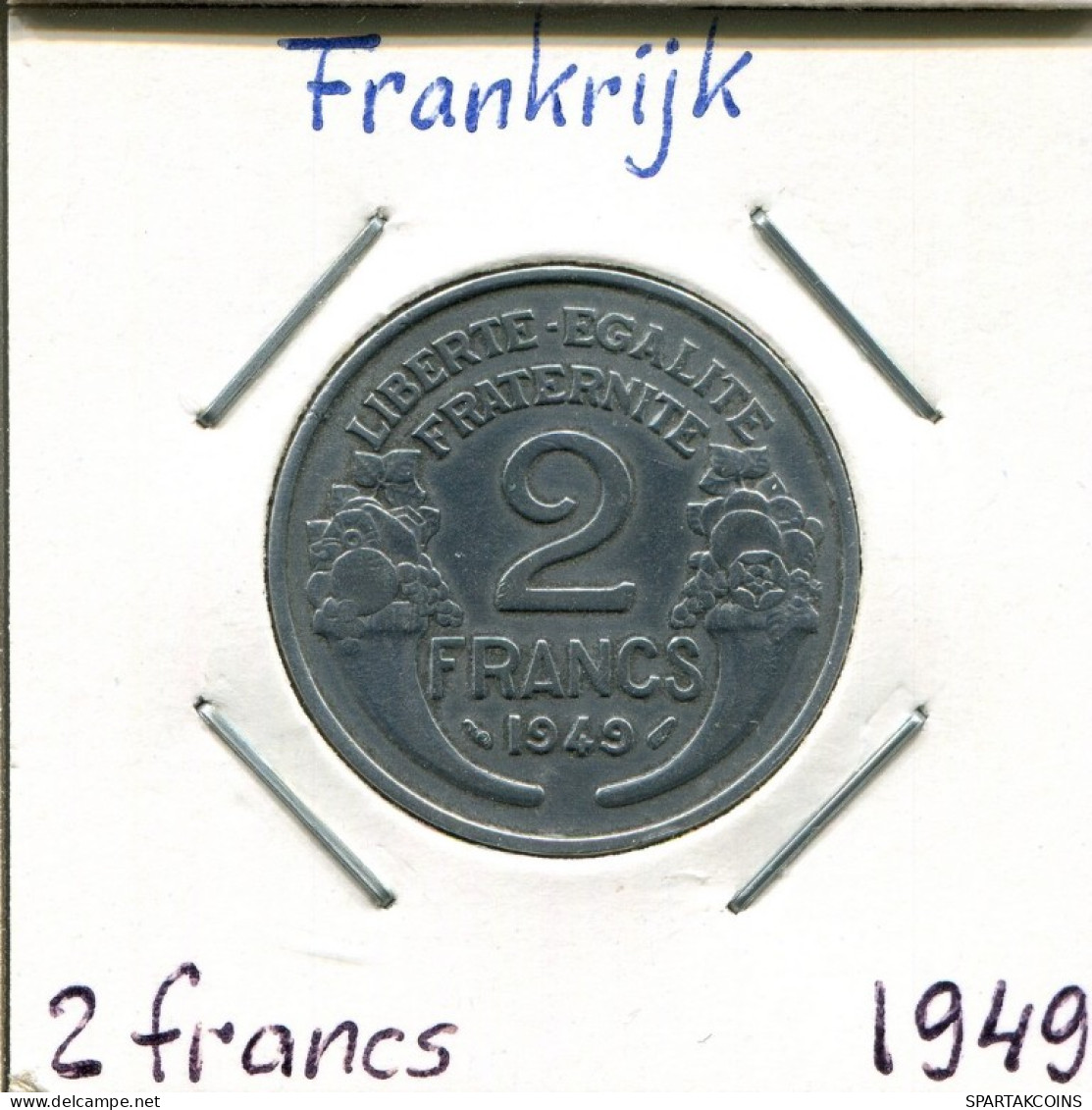 2 FRANCS 1949 FRANCIA FRANCE Moneda #AM349.E.A - 2 Francs