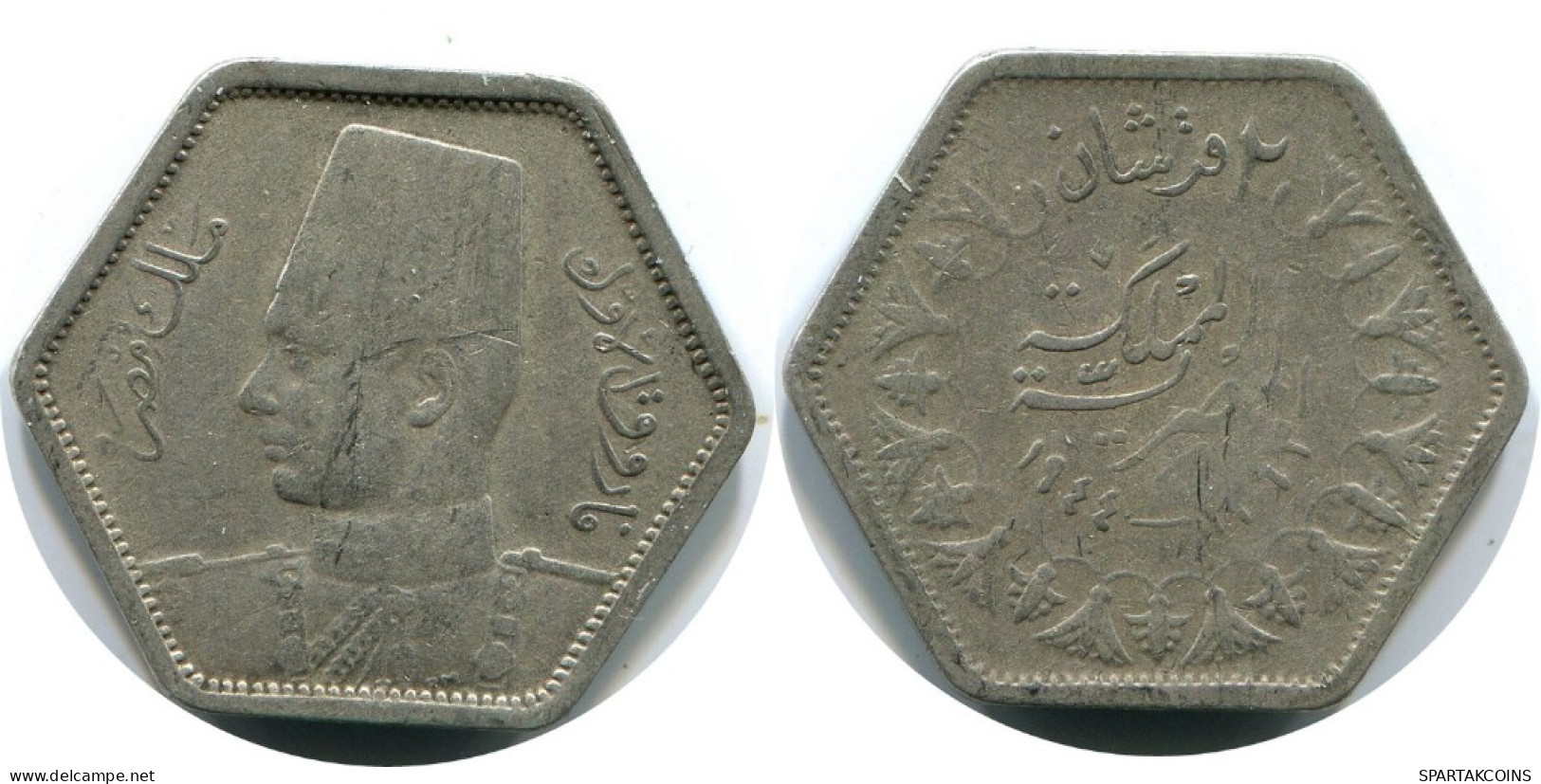 2 QIRSH 1944 EGIPTO EGYPT PLATA Islámico Moneda #AK251.E.A - Egypte
